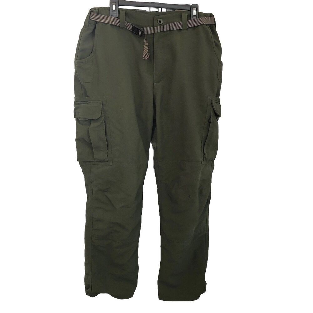Rail Riders Cargo Pants Men's Size XL 36x32 Green Nylon Hiking Outdoors Gorpcore